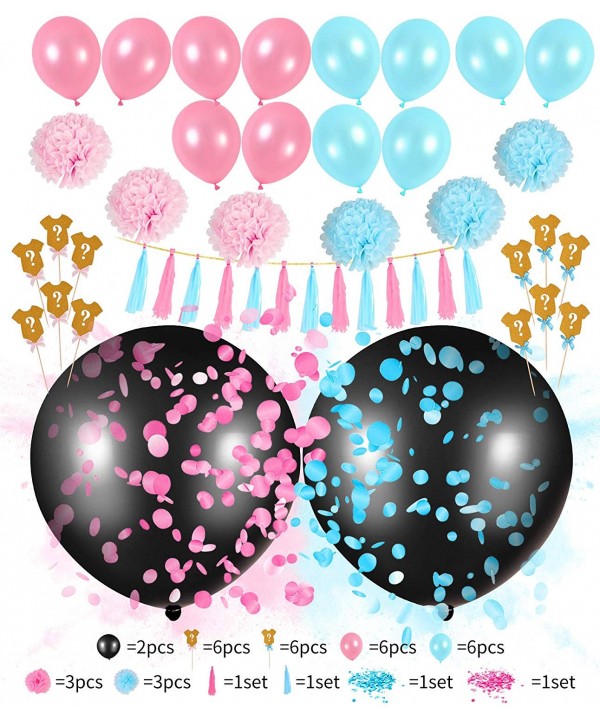 Balloons Gender Reveal Decorations Confetti