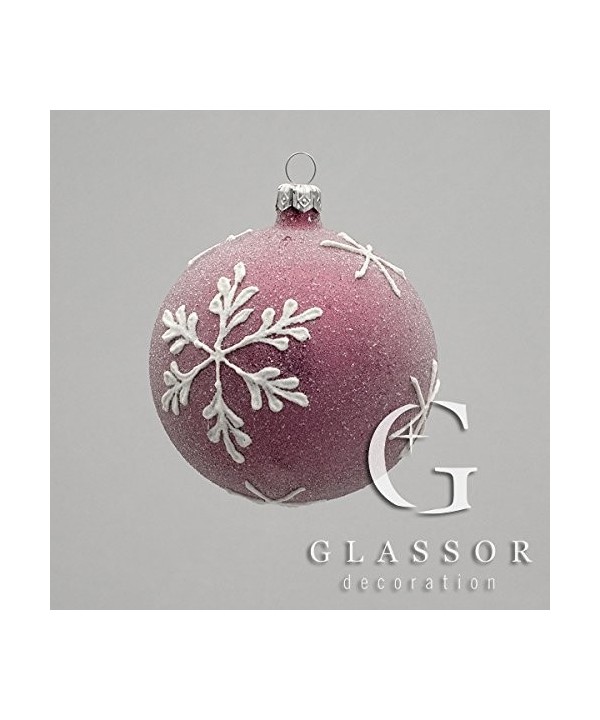 Frosted purple snowflakes Christmas ornament