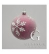 Frosted purple snowflakes Christmas ornament