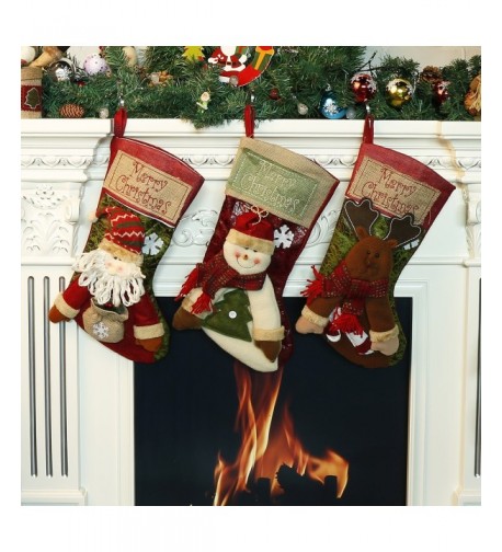 Happon Christmas Stockings Applique Decoration