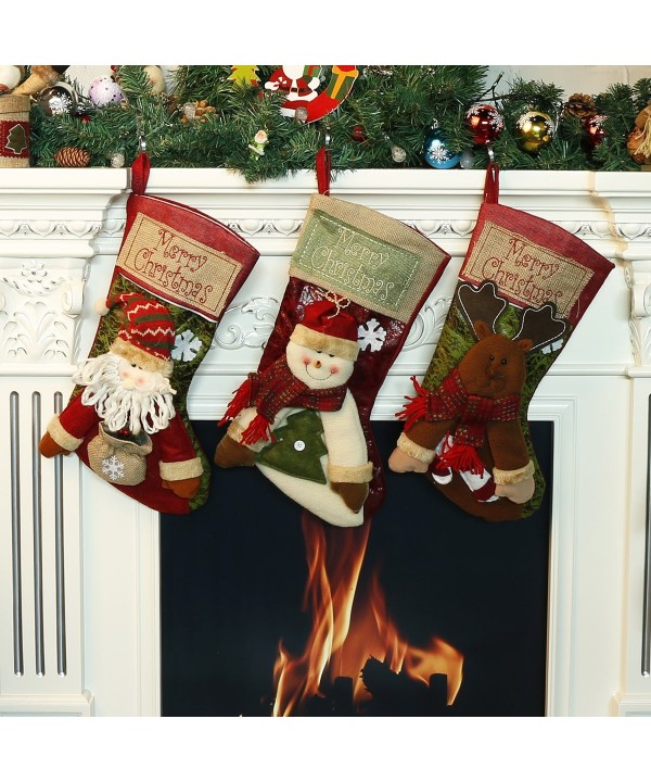Happon Christmas Stockings Applique Decoration