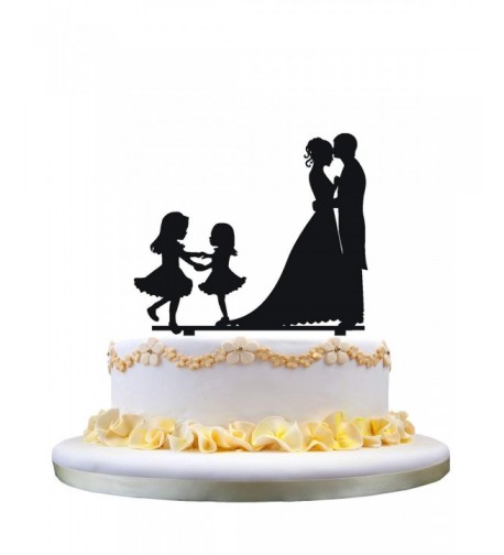 Bride Groom wedding topper silhouette