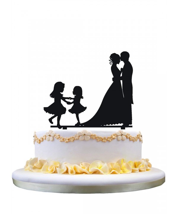 Bride Groom wedding topper silhouette