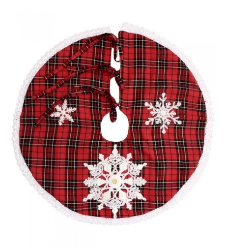 GRELUCGO Christmas Tabletop Embroidered Snowflake