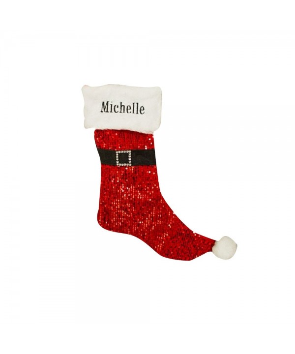 GiftsForYouNow Sequin Personalized Christmas Stocking