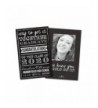 Black White Personalized Graduation Announcement