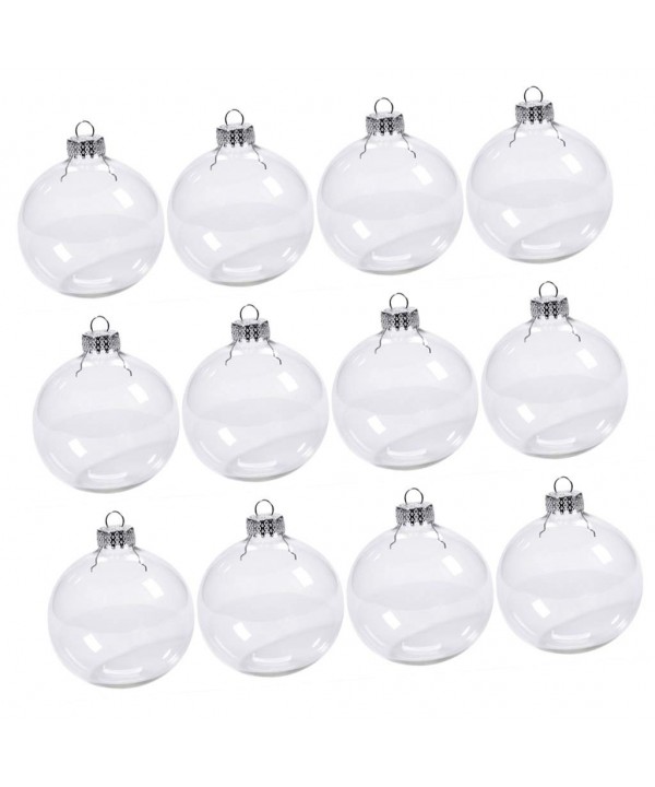 Prettyia Round Plastic Christmas Ornaments