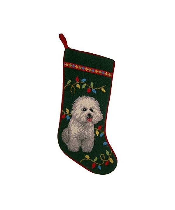 Holiday Lights Needlepoint Christmas Stocking