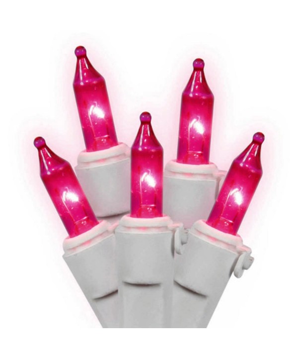 Vickerman Pink Mini Christmas Lights