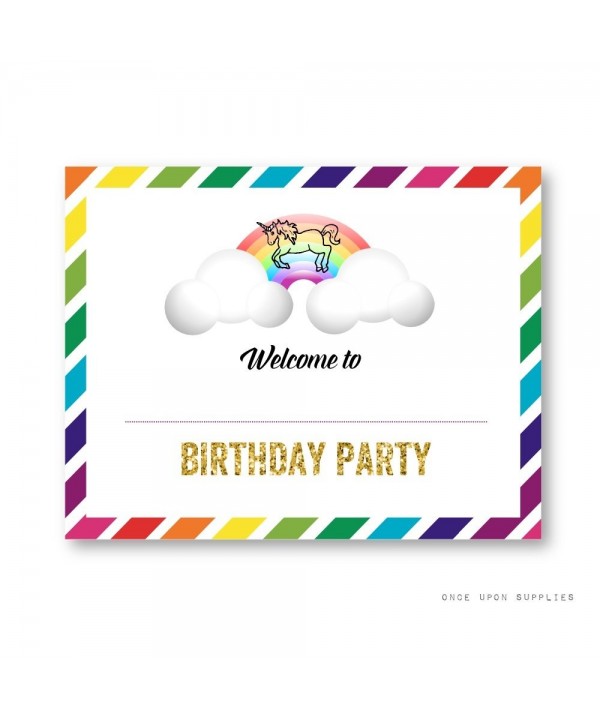 Rainbow Birthday Upon Supplies Decoration