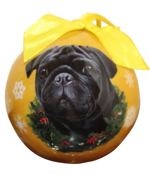 Pug Christmas Ornament Shatter Personalize