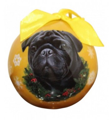 Pug Christmas Ornament Shatter Personalize