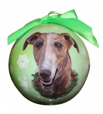 Greyhound Christmas Ornament Shatter Personalize