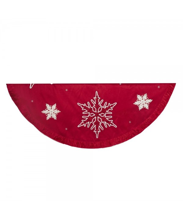 Kurt Adler Snowflake Embroidered Pleated