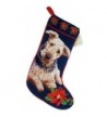 Airedale Dog Needlepoint Christmas Stocking