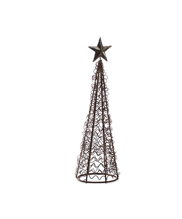 Miniature Rusted Squiggly Christmas Topper