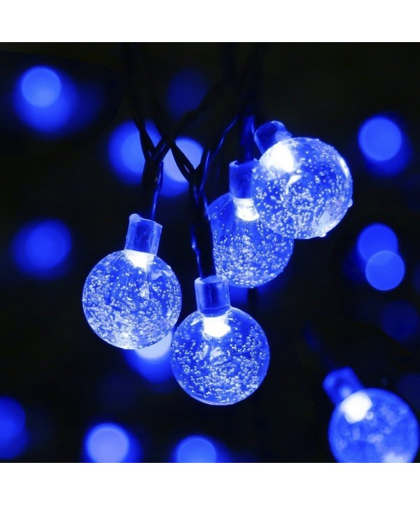 Solar String Lights - 20ft 30 LED Crystal Ball Solar Powered Outdoor ...