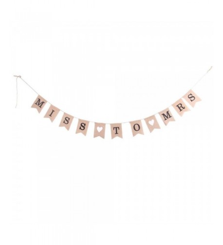 Burlap Banner Bunting Wedding Decoration