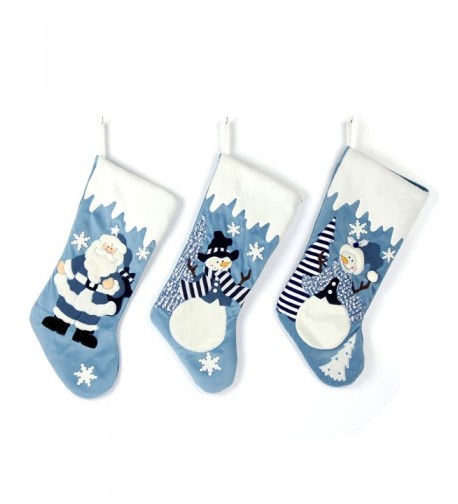 Silver Christmas Stockings Elegant Pattern