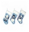 Silver Christmas Stockings Elegant Pattern