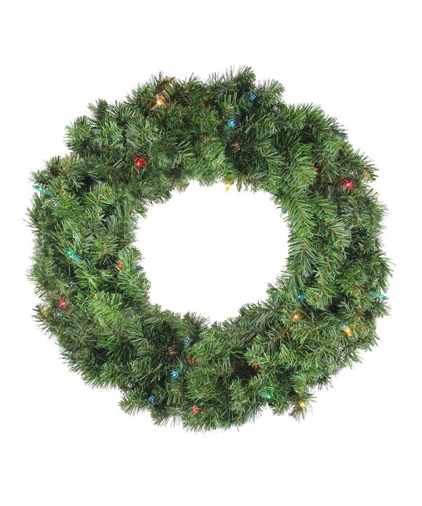 Pre Lit Canadian Artificial Christmas Wreath