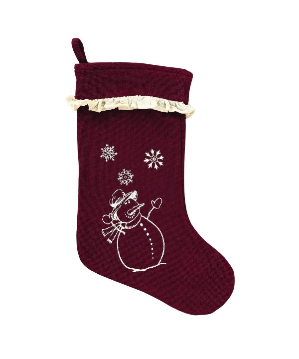 Snowflake Christmas Stocking Ruffled Decoration