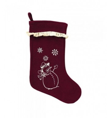 Snowflake Christmas Stocking Ruffled Decoration