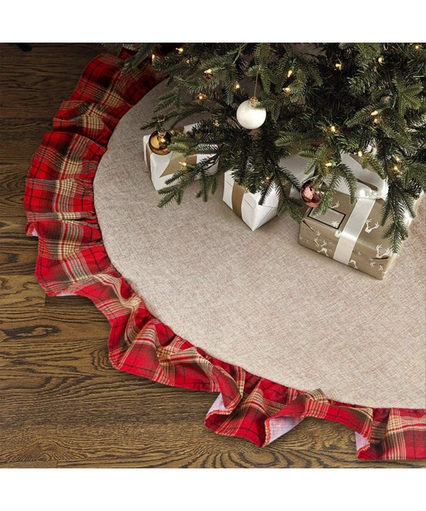 Christmas Ruffle Burlap Holiday Decorations