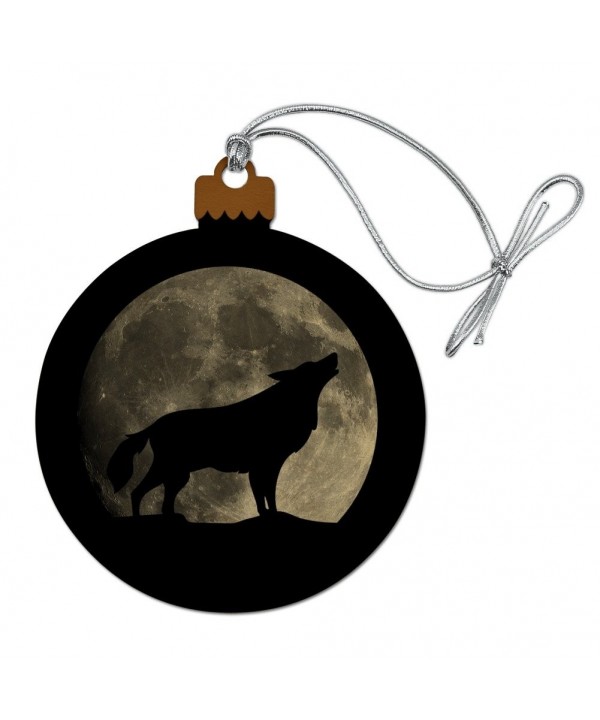 Howling Silhouette Christmas Holiday Ornament