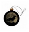 Howling Silhouette Christmas Holiday Ornament