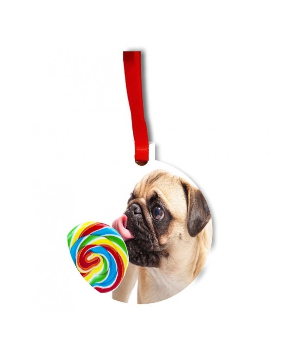 Licking Lollipop Hardboard Holiday Ornament