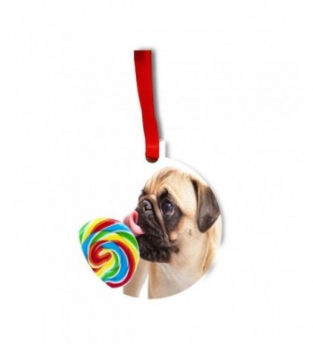 Licking Lollipop Hardboard Holiday Ornament