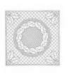 Preprinted Wholecloth Holly Wreath White