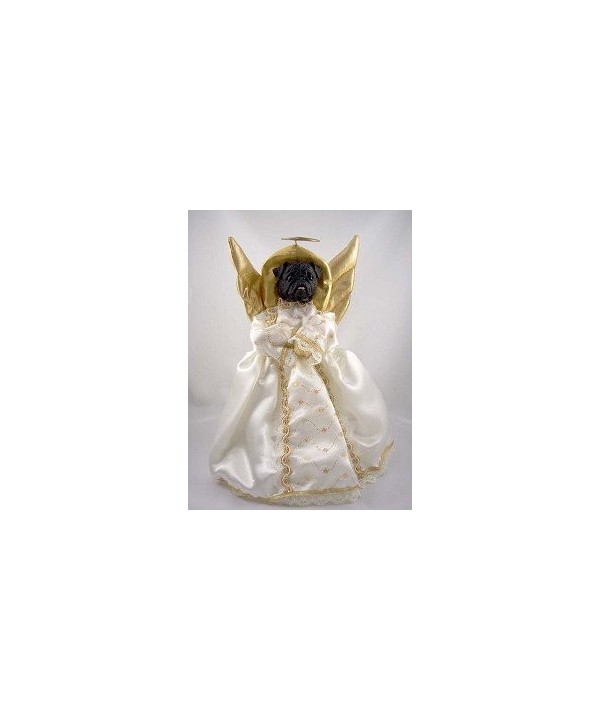 Pug Black Angel Tree Topper