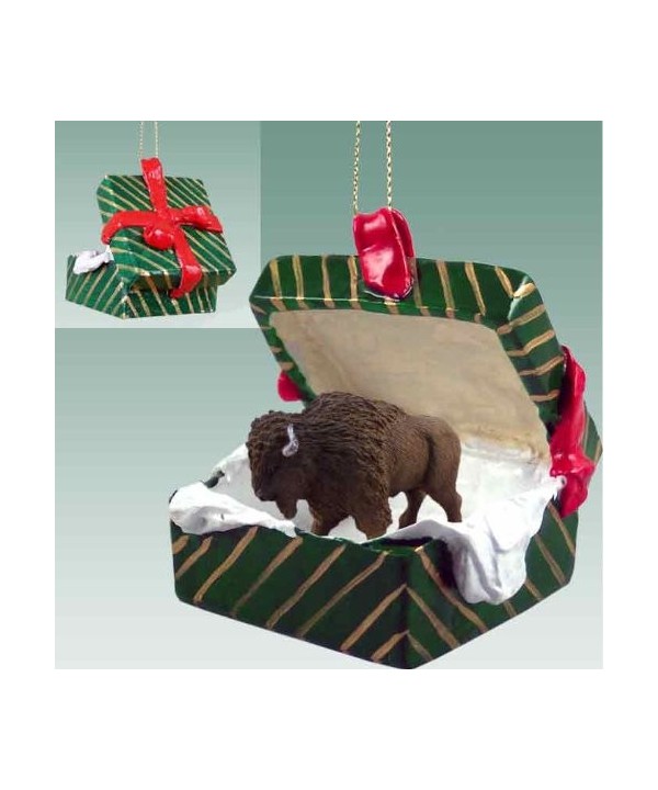 Buffalo Gift Box Christmas Ornament