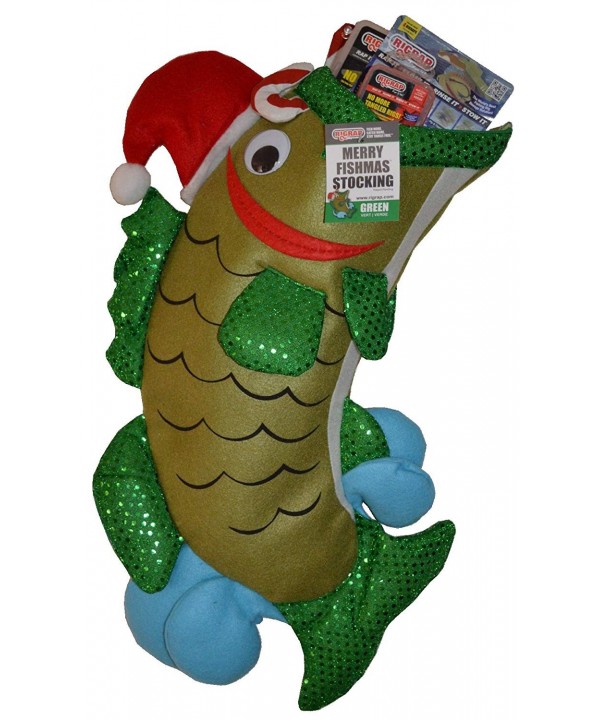 RIGRAP Merry Fishmas Stocking Green 22