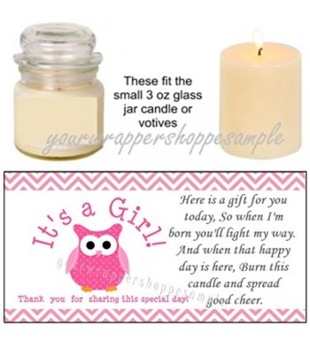 Shower Candle Party Favor Labels