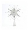 Glittered Silver Christmas Topper Starburst