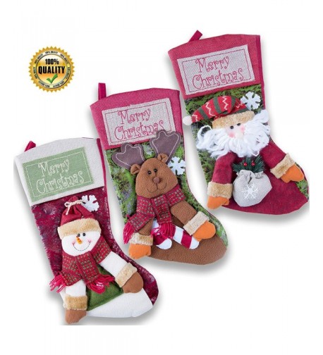 Christmas Stockings Snowman Characters Decorations