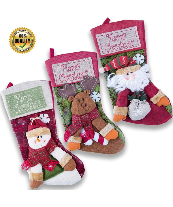 Christmas Stockings Snowman Characters Decorations