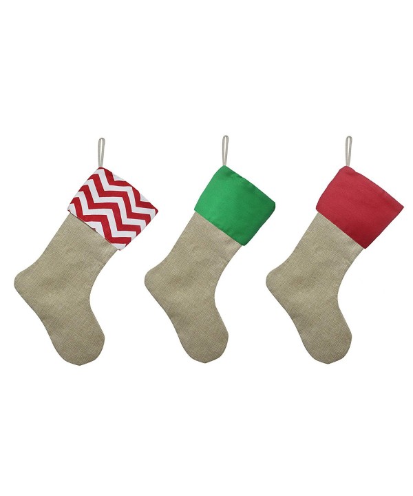 Pieces Burlap Christmas Stockings Decoration