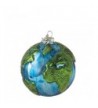 Earth Design Glass Christmas Ornament