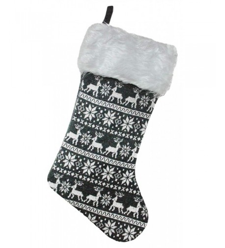 Northlight Reindeer Snowflake Christmas Stocking