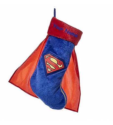 Personalized Superman Christmas Stocking Cape