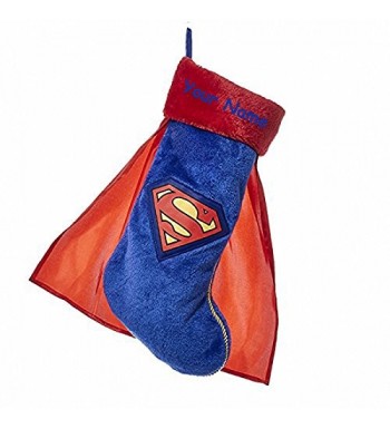 Personalized Superman Christmas Stocking Cape