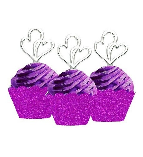 Wedding Anniversary Cupcake Toppers Wrappers