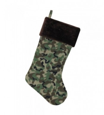 Northlight Camouflage Christmas Stocking Brown