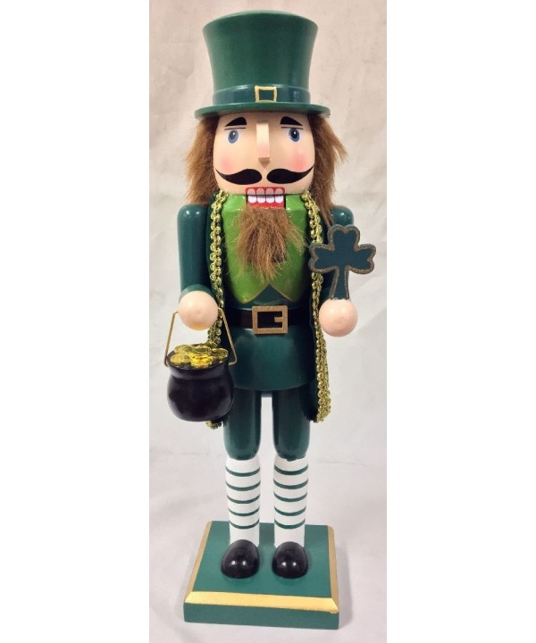 Irish Clover Wooden Christmas Nutcracker