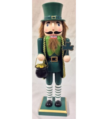 Irish Clover Wooden Christmas Nutcracker