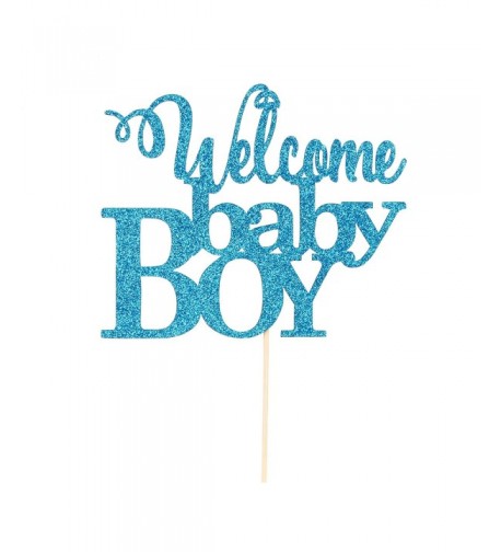 Blue Welcome Baby Cake Topper